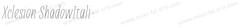 Xclesion ShadowItali字体转换
